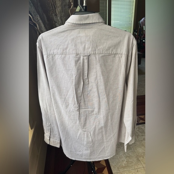 Free Assembly Men's Striped brown, white Shirt - Picture 2 of 9